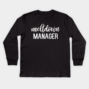 Meltdown manager Kids Long Sleeve T-Shirt